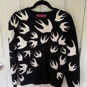 MCQ by Alexander McQueen Black and White Swallow Sweatshirt, size S